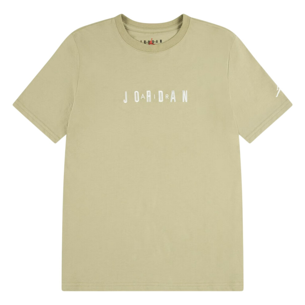 Nike (11-12 Years, Khaki) Boys Graphic Print Longline T-Shirt