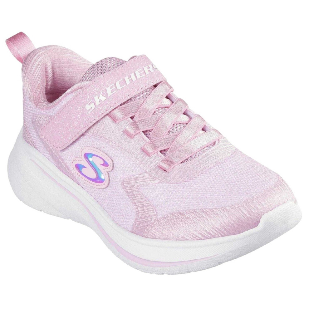 Skechers (4 Uk Child, Light Pink) Childrens/Kids Glitter Trainers