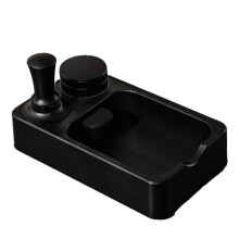Three-Piece Storage Base Multifunctional Household Coffee Tamper Knocking Box Italian Powder Distributor Black