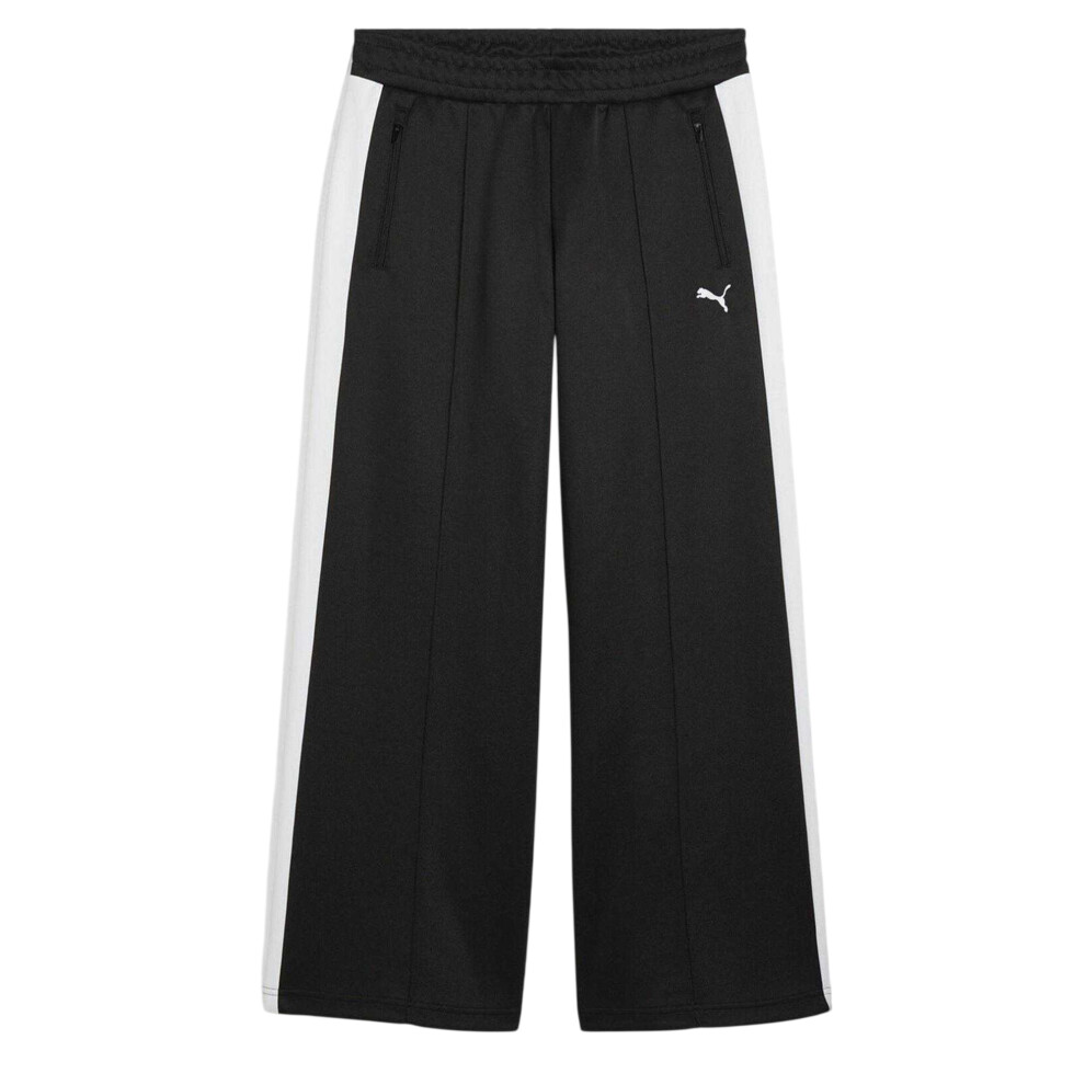 Puma (14 Uk, Black/White) Womens/Ladies T7 Open Hem Low Rise Joggers