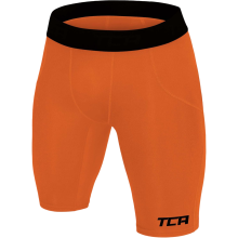 Pantaloncini da uomo compressivi sportivi termici da ciclismo arancioni S — intimo termico uomo, abbigliamento running