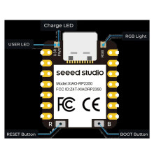 For Raspberry Pi  2 XIAO RP2350 Arm Cortex-M33 and Hazard3 RISC-V RAM for Seeed Studio Low Power Development Board