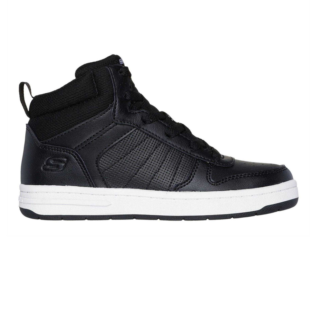Skechers (12 Uk Child, Black/White) Childrens/Kids Smith Street High Top Trainers