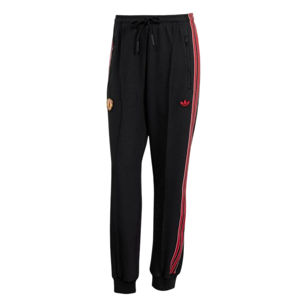 Adidas (10 Uk, Black) Womens/Ladies Terrace Icons Manchester United Fc Tracksuit Bottoms