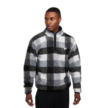 Nike Mens Winterized Plaid Mock Neck Fleece Top