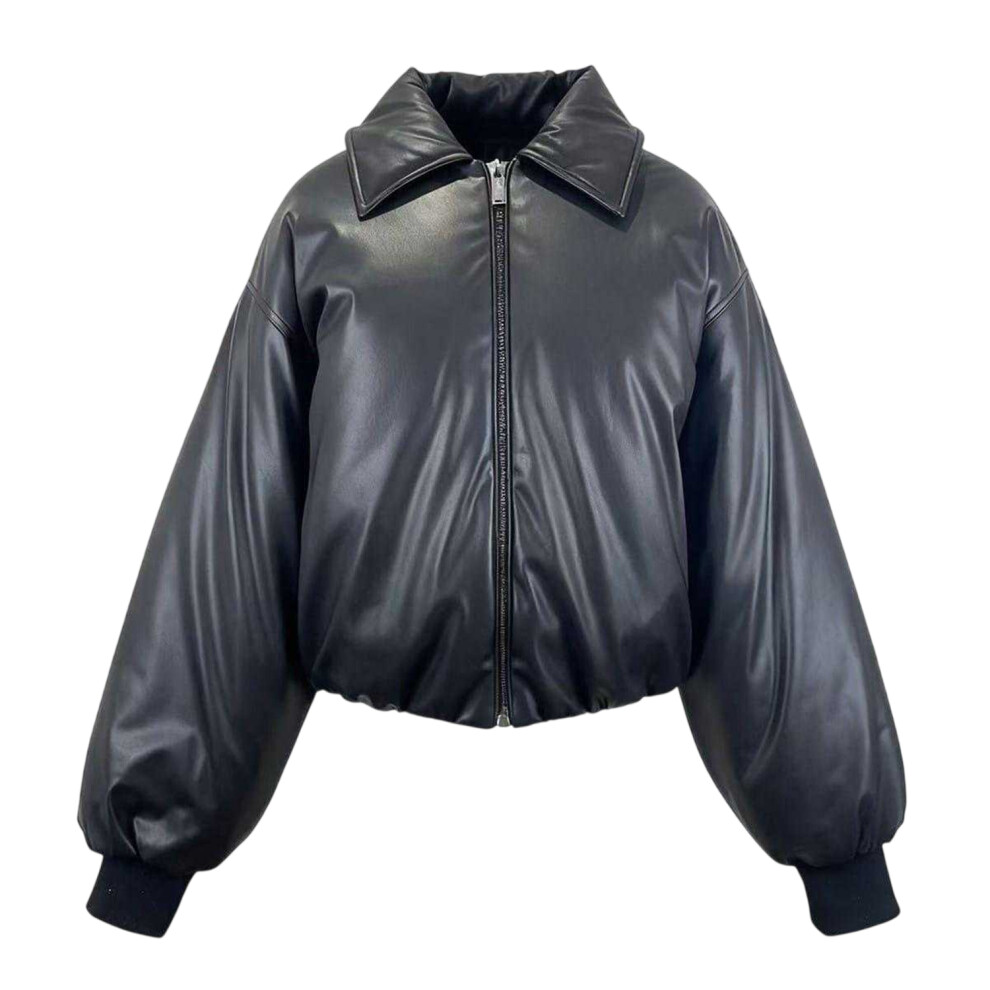 Kangol (14 Uk, Black) Womens/Ladies Plain Ribbed Cuff Bomber Jacket