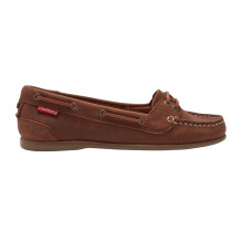 (5 UK, Dark Tan) Chatham Womens/Ladies Leather Flat Loafers