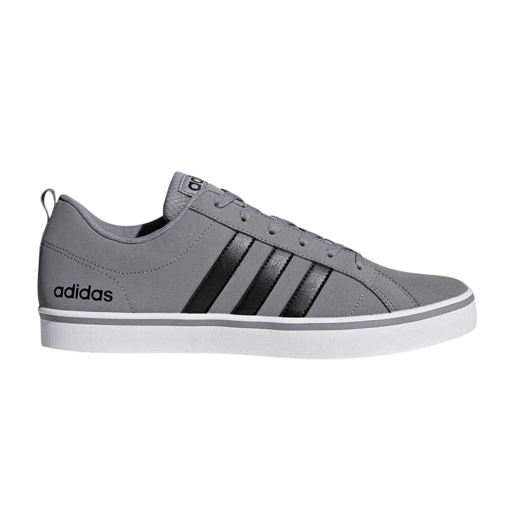 Adidas (8.5 Uk, Grey/Black/White) Mens Vs Pace 3 Stripes Trainers