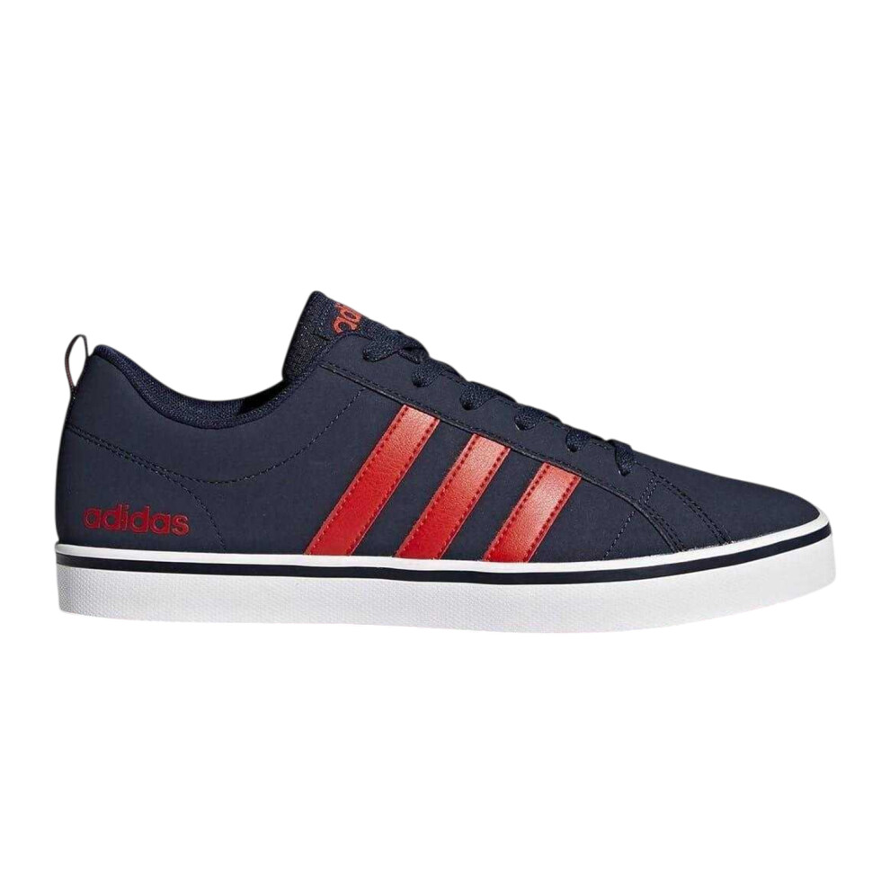 Adidas (9 Uk, Navy/Red/White) Mens Vs Pace 3 Stripes Trainers