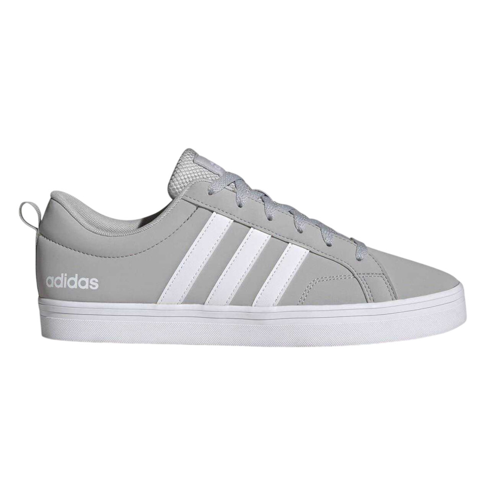 Adidas (7.5 Uk, Light Grey/White) Mens Vs Pace 3 Stripes Trainers
