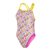 Speedo Girls Floral Pattern One Piece Swimsuit