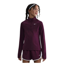(5-6 Years, Bordeaux) Nike Girls Dri-FIT Half Zip Long-Sleeved Top