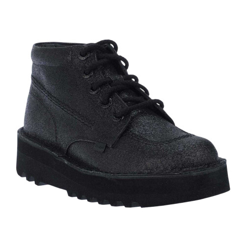 KicKers (3 UK, Black) Kickers Womens/Ladies Hi Stack Glitter Leather Boots 2