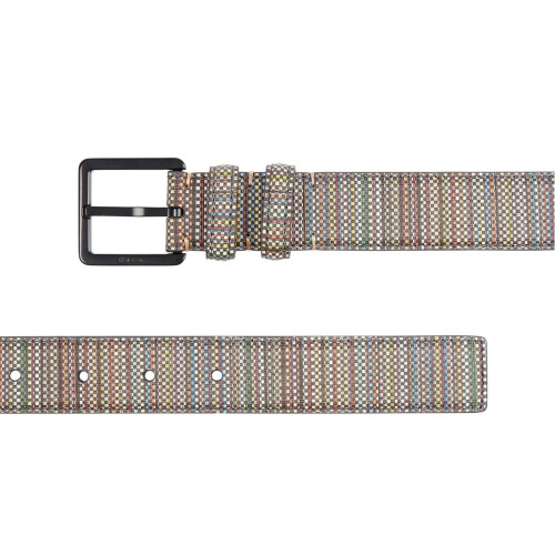 Paul Smith (94cm, Multicoloured) Paul Smith Mens Stripe Webbed Belt 1