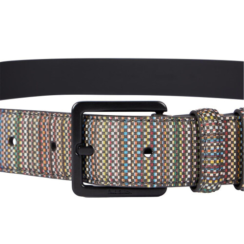 Paul Smith (90cm, Multicoloured) Paul Smith Mens Stripe Webbed Belt 2