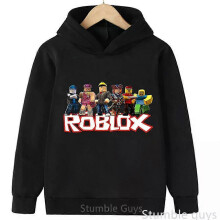 (120) Kids Roblox Warm Hoodie Autumn Sweatshirt Trendy Game Graphic Boys Girls Casual Sport Outfit