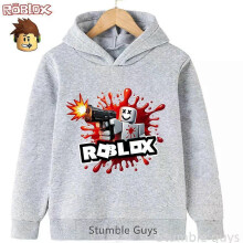 (130) Kids Roblox Warm Hoodie Autumn Sweatshirt Trendy Game Graphic Boys Girls Casual Sport Outfit