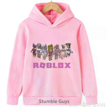 (130) Kids Roblox Warm Hoodie Autumn Sweatshirt Trendy Game Graphic Boys Girls Casual Sport Outfit