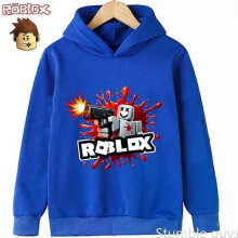 (120) Kids Roblox Warm Hoodie Autumn Sweatshirt Trendy Game Graphic Boys Girls Casual Sport Outfit