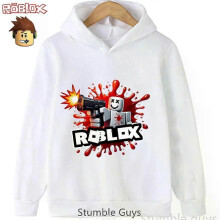 (120) Kids Roblox Warm Hoodie Autumn Sweatshirt Trendy Game Graphic Boys Girls Casual Sport Outfit