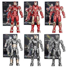 (8pcs MK8-14) Original Iron Man Splicing Toys Action Figure MK3 MK6 MK8 MK110 MK12 MK13 MK14 Action FigureLegends Tony Stark Toys