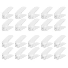 20 Pack Shoe Slots Organizer Shoe Stacker for A Pair of Shoes 4 Levels Adjustable Layer Shoe Rack Organizer for Closet