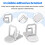2Pcs Portable Laptop Stand Computer Riser Lift Self-Adhesive Foldable Invisible Notebook Adjustable Height Stand Silver 5