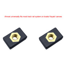 18Pcs M6 Copper Sliding Nut Side Mount Slide Track Rail Fishing Rod Pole Holder Mounting Base for Kayak Boat Canoe