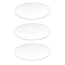 3X Transparent 3mm Thick Mirror Acrylic Round Disc Diámetro:60mm