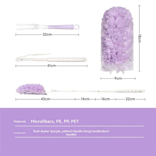 White Peach Scent Duster Electrostatic Adsorption Multi-Function Dust Sweeper Home Use Dust Removal Duster 2