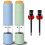2PCS Electric Salt and Pepper Grinder Automatic Operation with Adjustable Coarseness Battery Powered LED Light 1