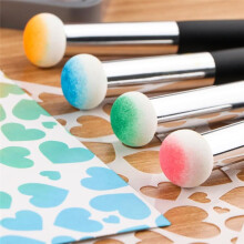 12Pcs/Set Sponge Applicators, Paper Sponges Mushroom Heads Pouncers for Card Making,Background Blender Paintbrush