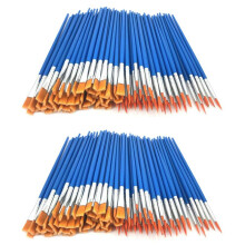 240 Pcs Flat and Round Paint Brushes Set,Pointed Flat Nylon Hair Brushes for Acrylic Oil Watercolor Paint Party Painting