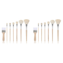 Mop Brush for Acrylic Painting 14Pcs Artist Paint Brush Set with Wooden Handle Wool Brushes for Watercolor Painting