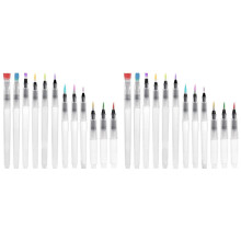 24 PCS Water Color Brush Pen Set, Watercolor Paint Pens, Water Color Water-Base Markers, Water Soluble Colored Pencil