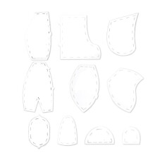 Memory Bear-Vorlagen-Linealset, Memory Bear-Schnittmustervorlage, Quilt-Schneideschablonen-Lineal (10 Zoll)