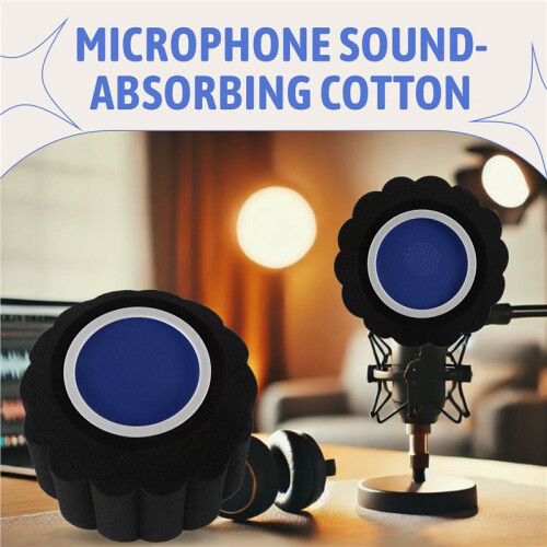 Microphone Wind Shield Filter Isolation  Acoustic for Record Studios Mic Sound-Absorbing Foam 2