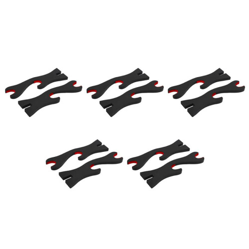5X 2 Tier Katana Samurai Sword Holder Black Bracket Hanger Red Cotton Display Stand 1