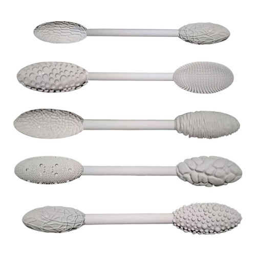 Texture Tool Set for Art Projects, 5 Piece Oval Pattern Rollers Kit, Modeling Sticks for DIY Crafts (Both Ends) 1