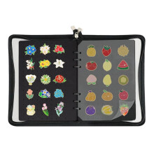 Pin Display Book Enamel Pin Collection Holder Trading Book,Brooch Pin Storage Organizer Binder Album for Collectors