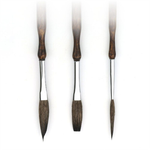 Pinstriping Brush Kit,3 Pcs Professional Striping Brushes Long Liner Script Scroll Rigger Brushes 2