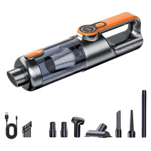 Rechargeble Handheld Vacuums 2-in-1 Cordless, Wet/Dry Use, 16KPA Power, Portable for Car Spills Home Orange