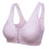 (36/80bc, Beige) Women's Solid Color Front Hook Brassiere Ladies Printed Soft Full Cup Bra Underwear 4