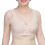 (42/95bc, Beige) Women's Solid Color Front Hook Brassiere Ladies Printed Soft Full Cup Bra Underwear 5