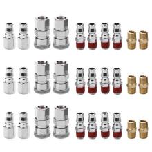 30Pcs 1/4 Inch BSP Air Hose Compressor Fitting Connector Coupler Quick Release Pneumatic Parts