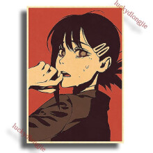 (42x30cm(a3), 51) Chainsaw Man Anime Poster Retro Kraft Paper Vintage Home Decor Painting Living Picture Gift Wall Stickers Cafe Decor Art Wal