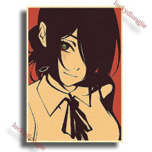 (42x30cm(a3), 42) Chainsaw Man Anime Poster Retro Kraft Paper Vintage Home Decor Painting Living Picture Gift Wall Stickers Cafe Decor Art Wal