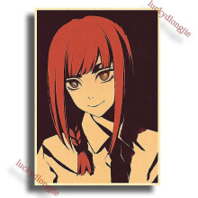 (42x30cm(a3), 36) Chainsaw Man Anime Poster Retro Kraft Paper Vintage Home Decor Painting Living Picture Gift Wall Stickers Cafe Decor Art Wal