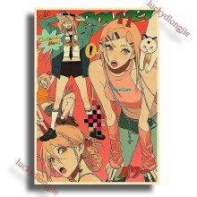 (42x30cm(a3), 29) Chainsaw Man Anime Poster Retro Kraft Paper Vintage Home Decor Painting Living Picture Gift Wall Stickers Cafe Decor Art Wal