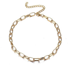 (Ipa0402) Thick Chain Toggle Clasp Necklaces Mixed Linked Circle Necklaces For Women Minimalist Choker Necklace Hot Jewelry
